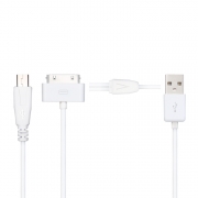 Micro USB+Apple 30-Pin USB二合一數(shù)據(jù)充電線