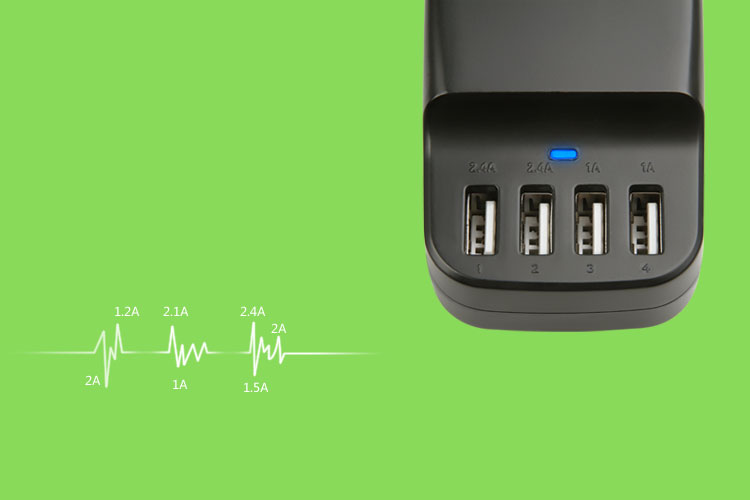4口USB充電站  智能變流 告別虛充