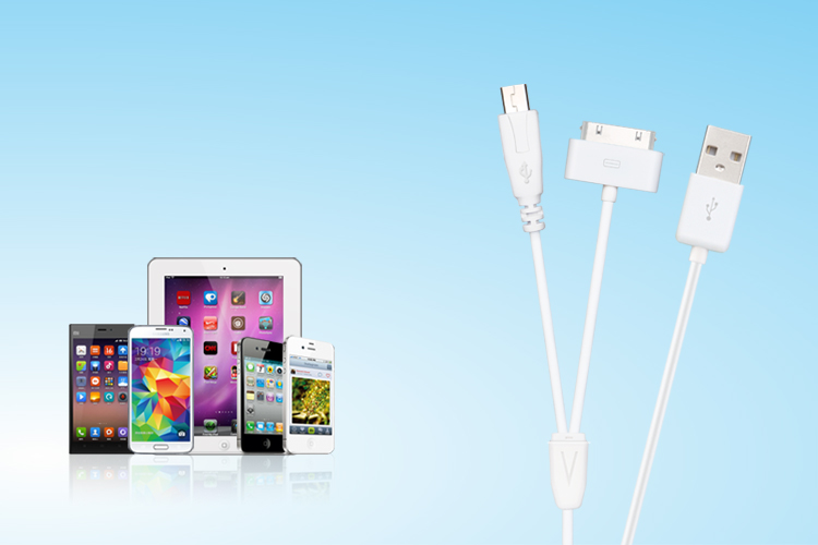 Micro USB+Apple 30-Pin USB二合一數(shù)據(jù)充電線