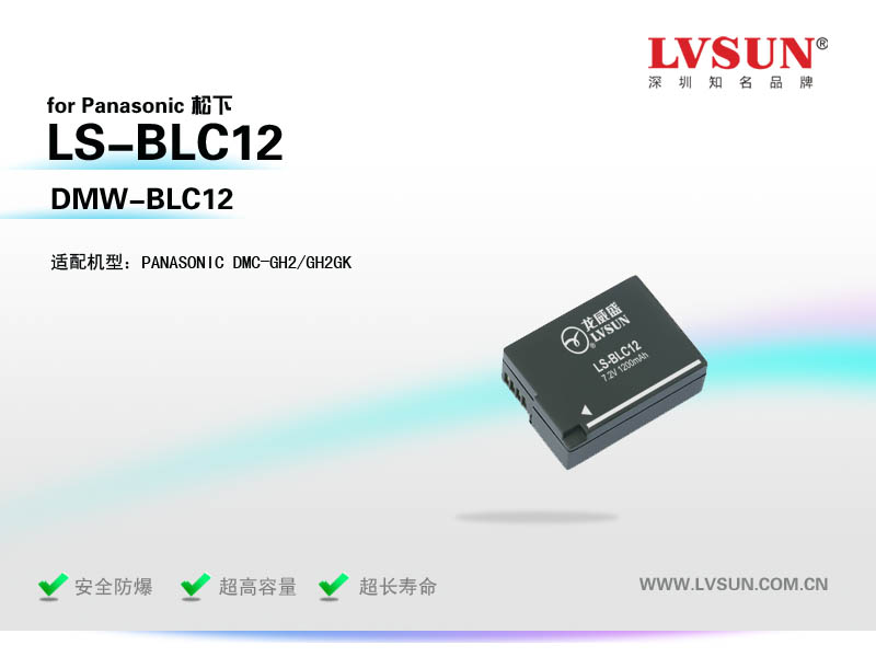松下數(shù)碼相機電池LS-BLC12適用機型