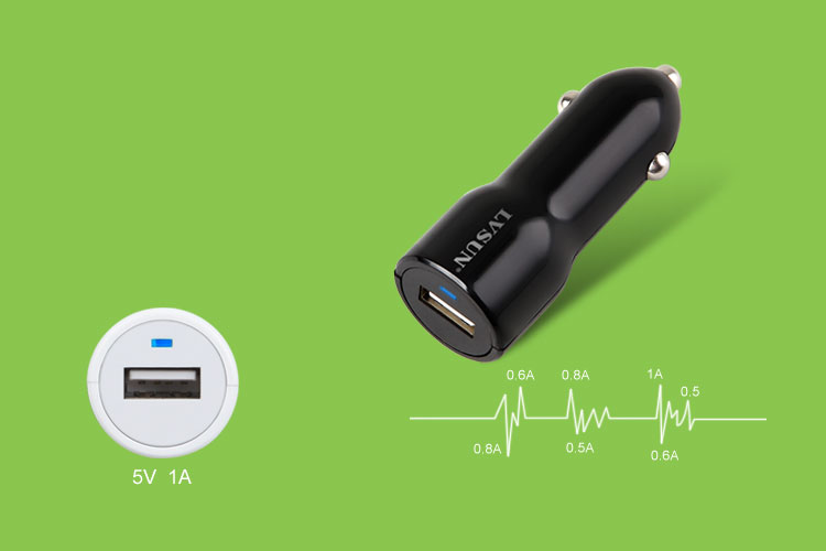 USB車載充電器 1A USB智能變流輸出