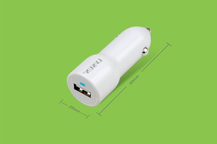 雙USB車載充電器產品尺寸